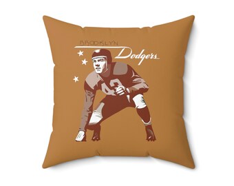 1943 Brooklyn Dodgers Football - Polyester Square Pillow