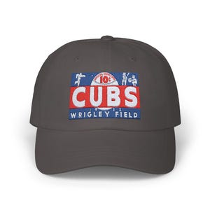 1932 Vintage Chicago Cubs Wrigley Field Scorecard Cover - Dad Cap, Baseball Hat, Vintage Sports Memorabilia, Retro Baseball Cap, Embroidered