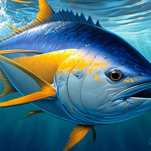 Yellow Fin Tuna / 5 Standard Sizes / Instant Download / By Craig Reese