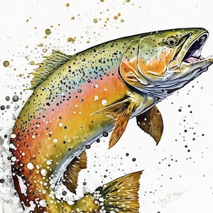 Greenback Cutthroat Trout / Instant Download / 5 Standard Sizes / Craig Reese Design