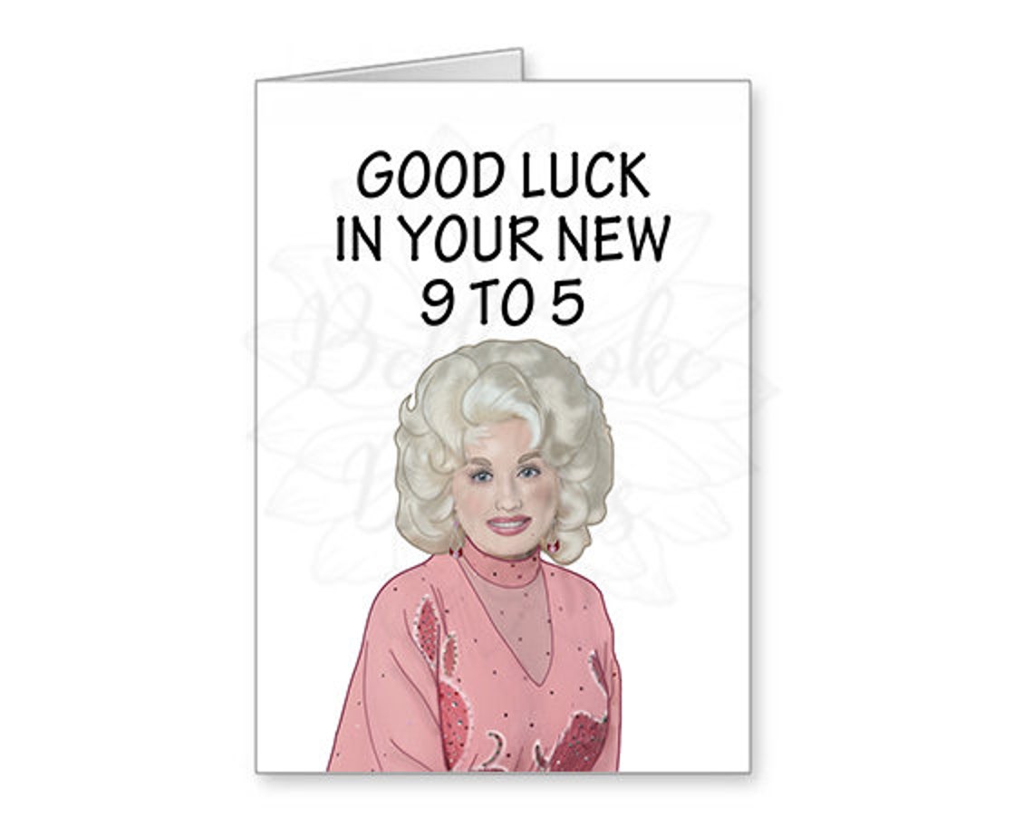Dolly Parton '9 To 5' Card Etsy