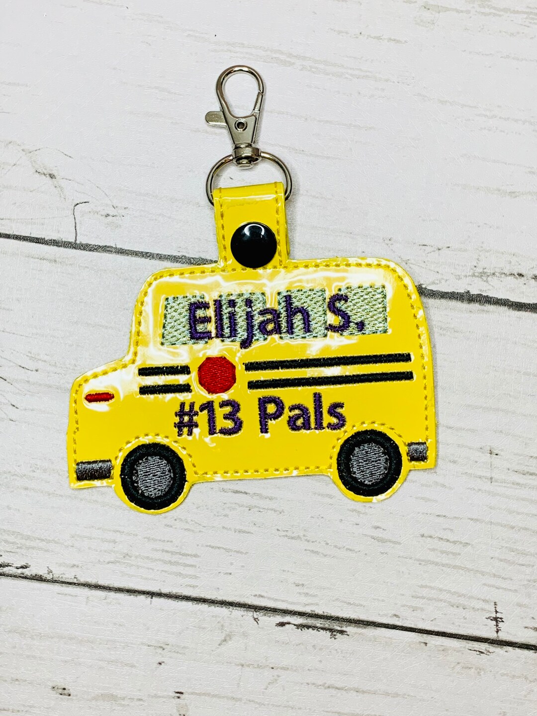 Personalized School Bus Rider Snap-tab / Key Fob / Backpack Charm / Bag ...