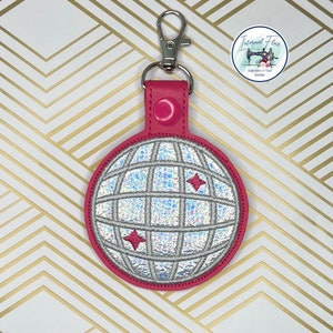 Disco Ball Key Fob Keychain Bag Tag Backpack Charm
