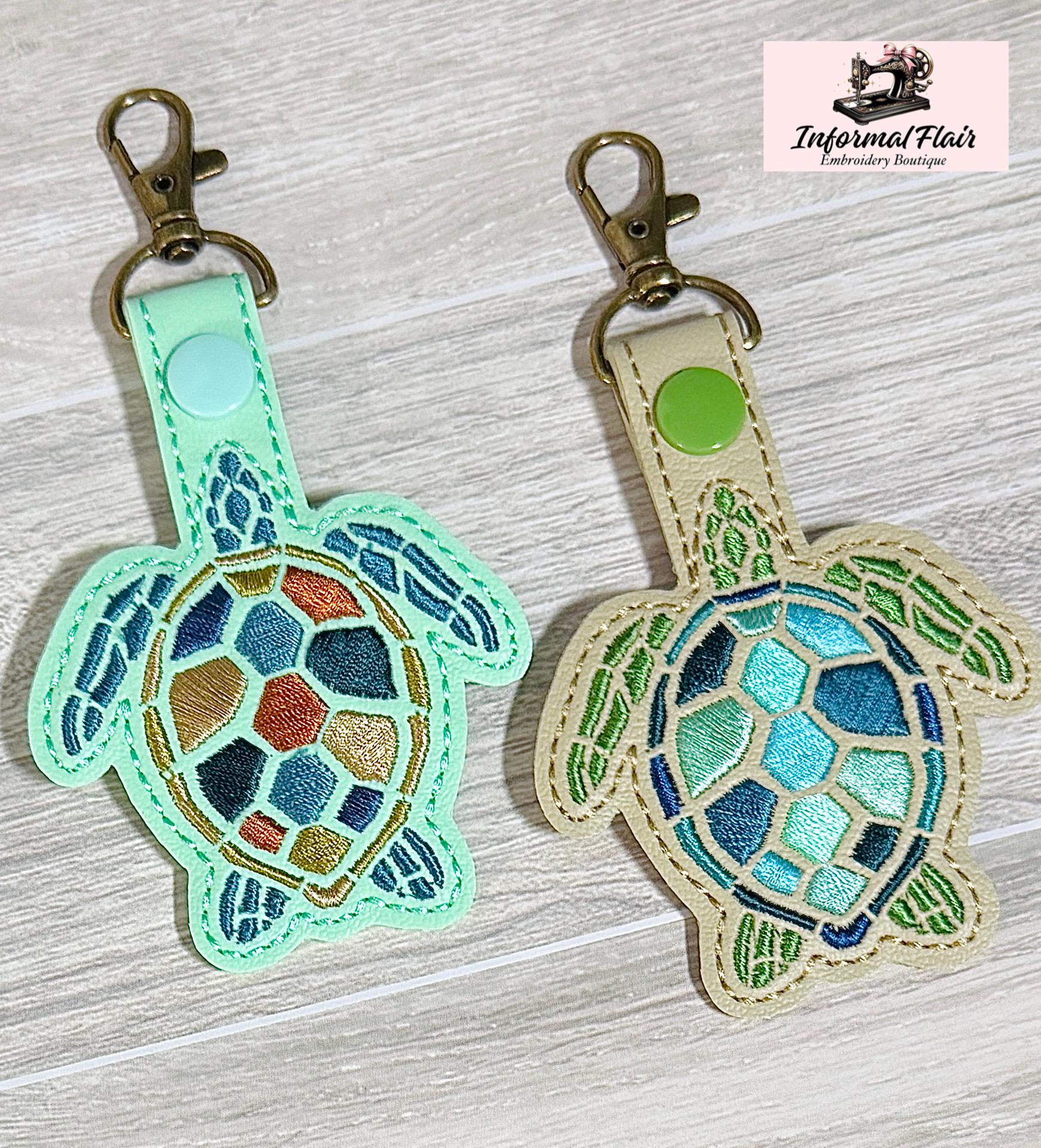Sea Turtle Keychain / Key Fob / Bag Tag Charm - Etsy