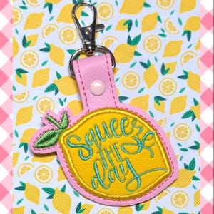 Lemon Keychain Key Fob Handbag Charm