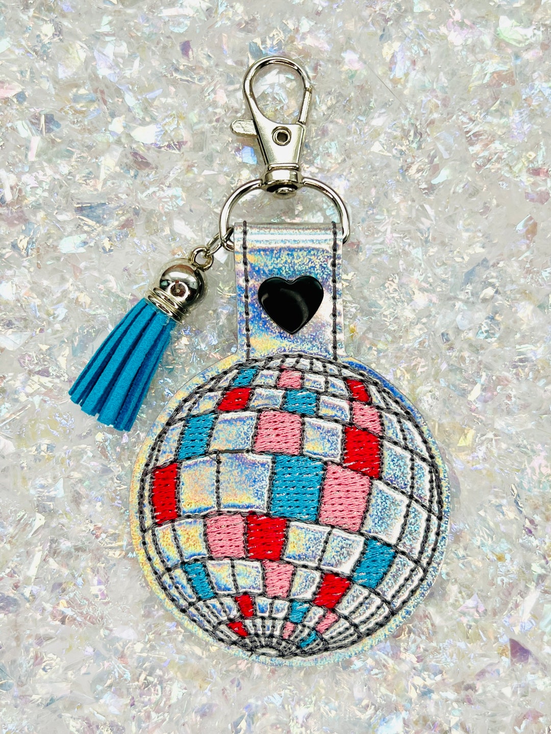 Disco Ball Mirror Ball Keychain Key Fob Bag Tag Charm Etsy