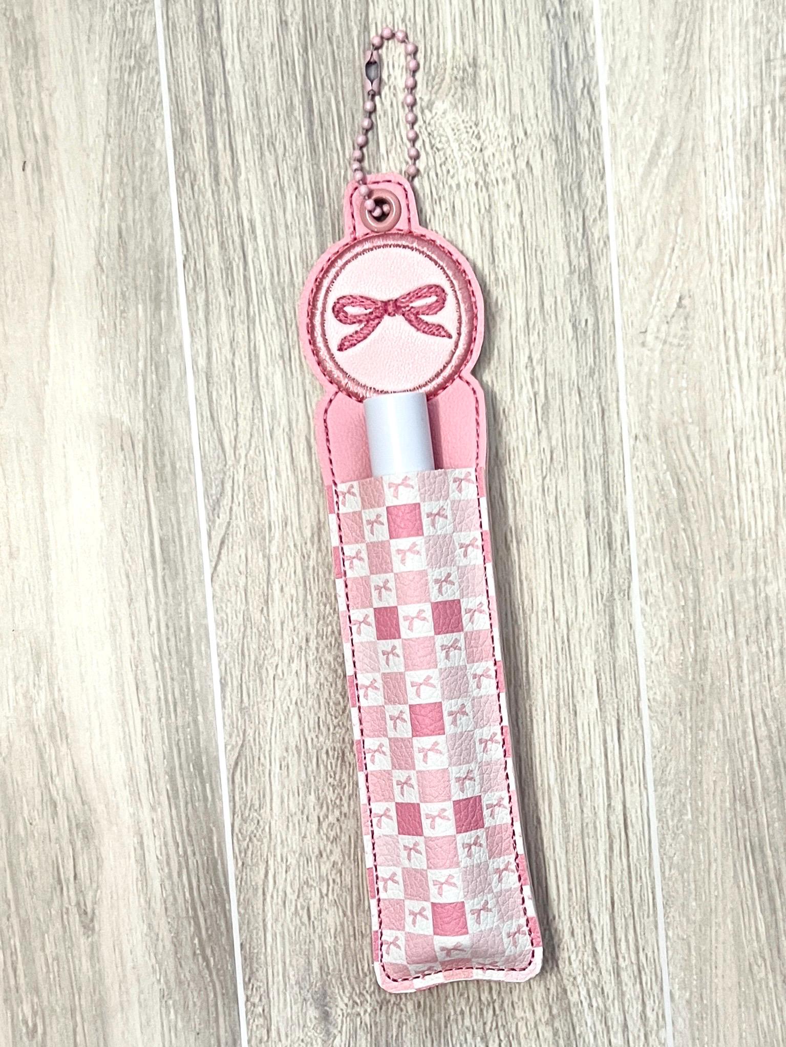 Coquette Bow Lip Gloss Holder Keychain