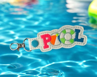 Pool Key Keychain Key Fob