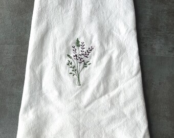 Embroidered Cotton Tea Towel