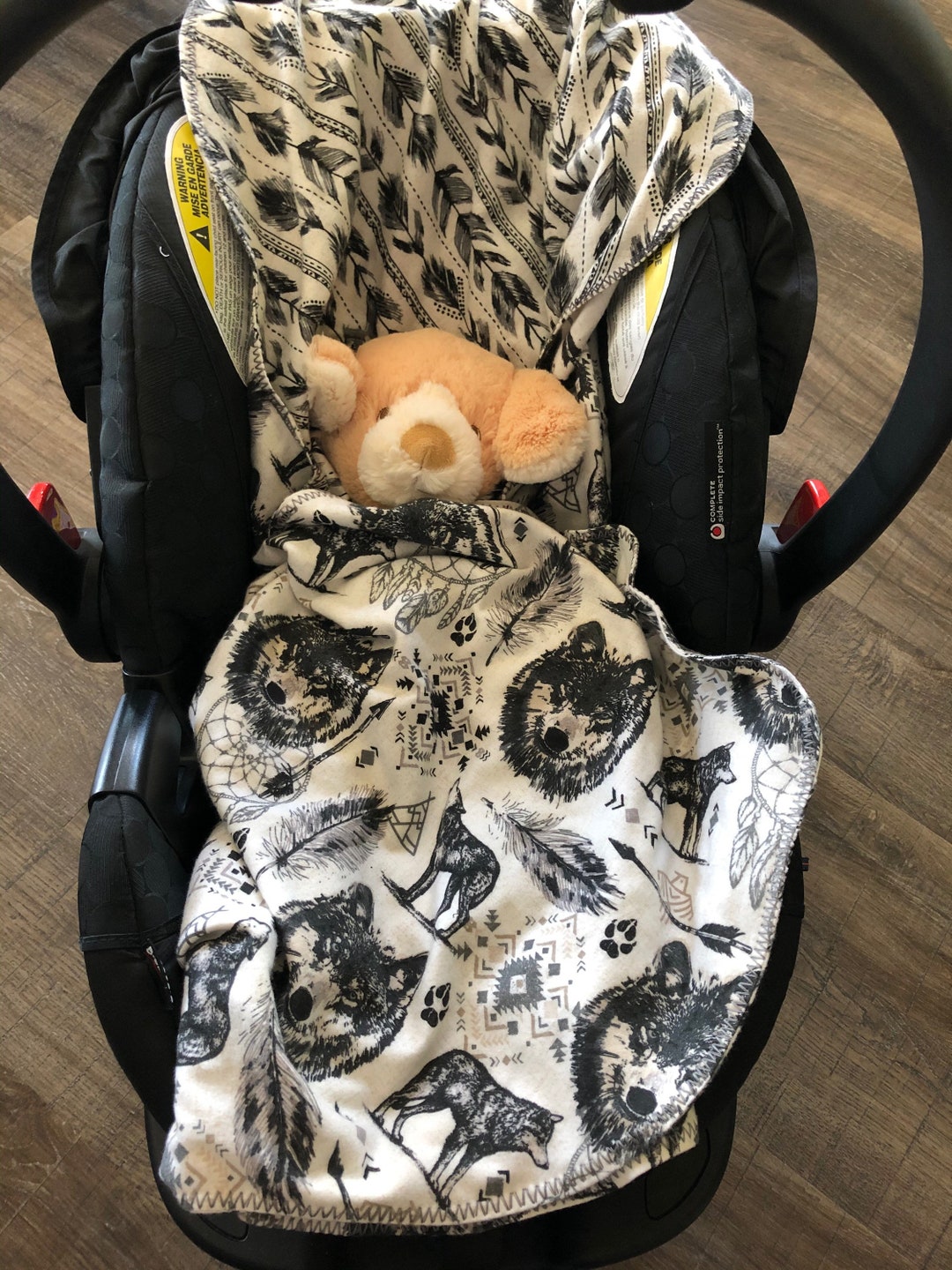 Stroller/car Seat Blanket Deer Elk Mountains Grays Woodland Etsy