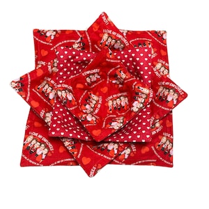 Microwave Bowl Cozy Set: The Office Valentines Day Fabric