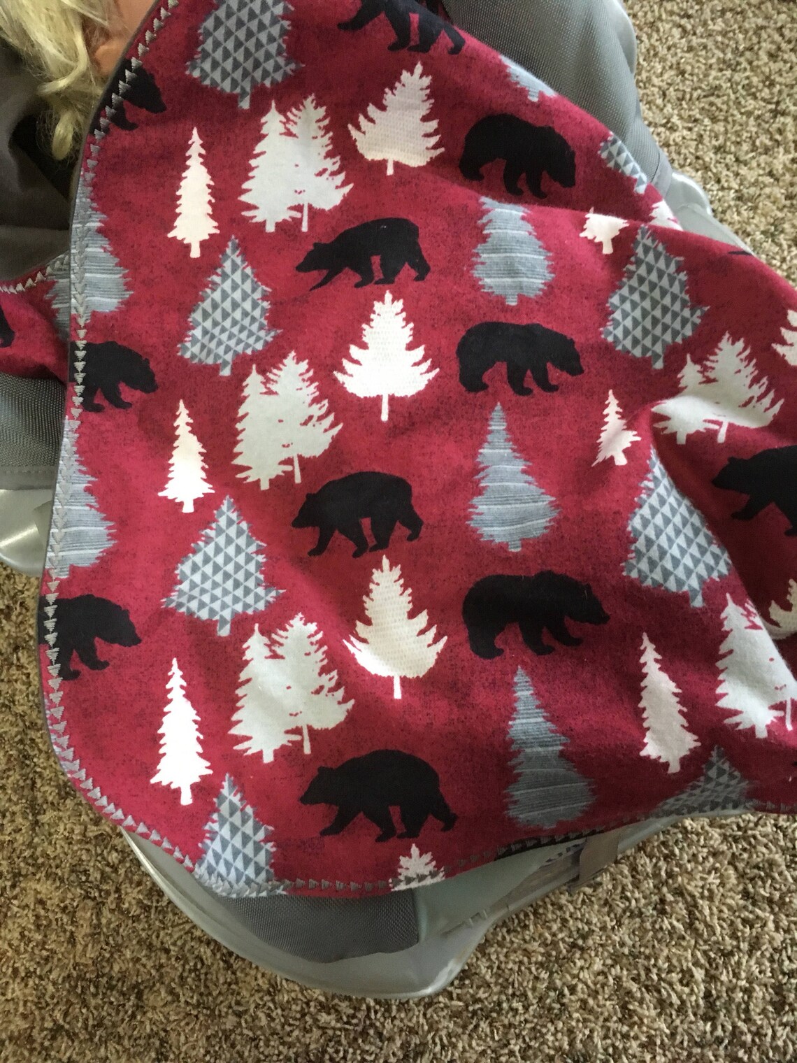 Stroller Blanket Swing Blanket or Car seat blanket bears Etsy