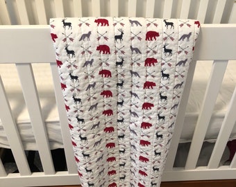 Nursery quilt woodland animals