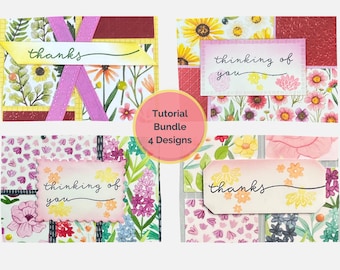 Cardmaking Tutorial Bundle: Blooming Phrases Stamp Set (PDF Download)