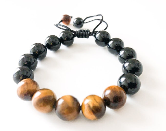 tiger eye onyx bracelet