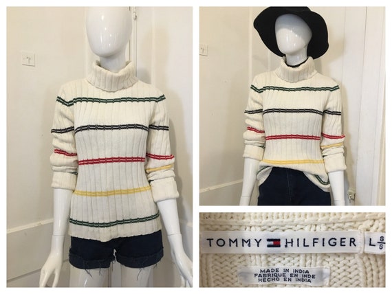 tommy hilfiger striped turtleneck