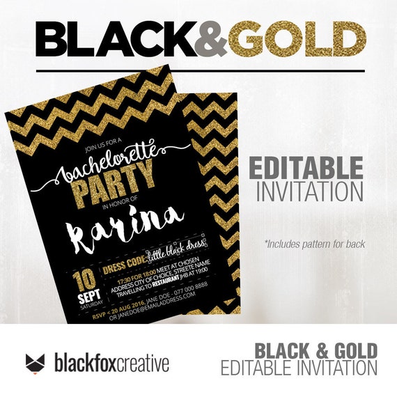 black and gold party dress code