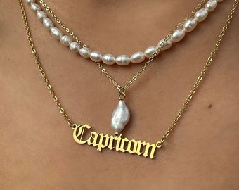 Libra Nameplate Necklace - Etsy