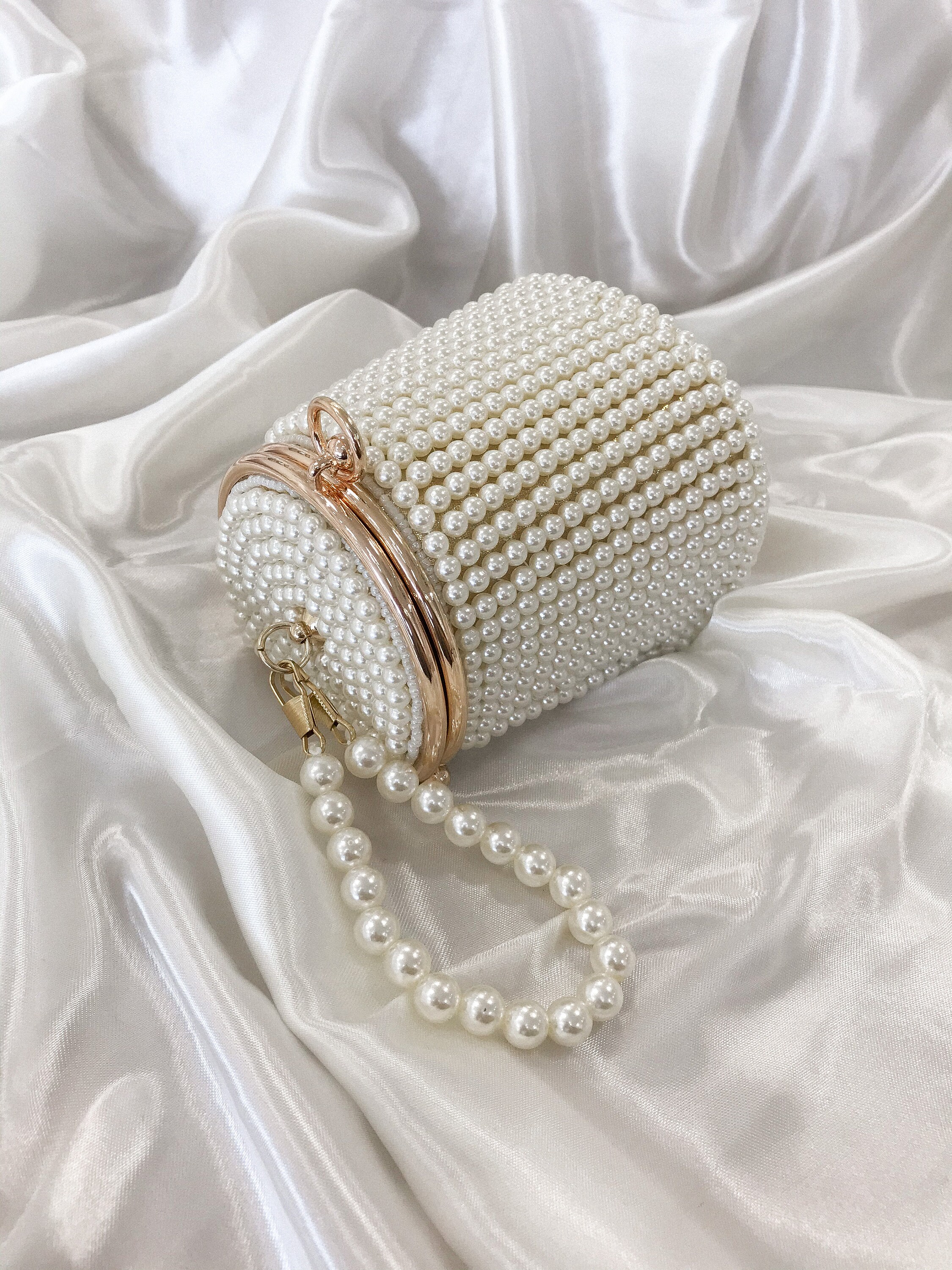 Delicate Seed Pearl Bag Evening Bag Bridal Bag Pearl Etsy