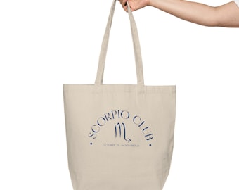 Scorpio Tote Bag, Zodiac Tote, Aesthetic Tote, Astrology, Zodiac Gift Idea, Cotton Tote Bag