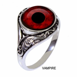 Vampire, Werewolf, Zombie or Evil Eye Handcrafted Glass Eyes in a Stunning Women's Design by Steel Dragon Jewelers (product videos)