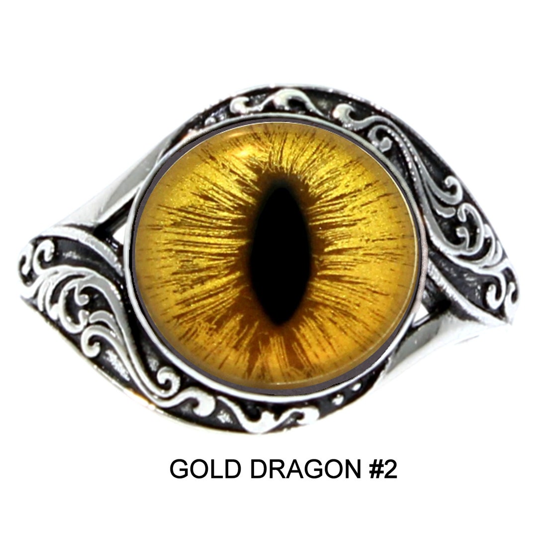 Women's Dragon, Vampire and Werewolf Glass Eye Rings in an Original ...