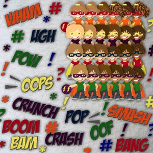 Comic Super Hero digital paper and elements