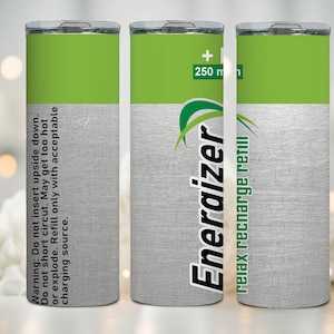 Battery Tumbler Image Sublimation Design