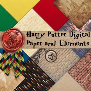 Wizarding School Printable Scrapbook Kit Pocket Journal Cards Project Life Digital Papers Elements
