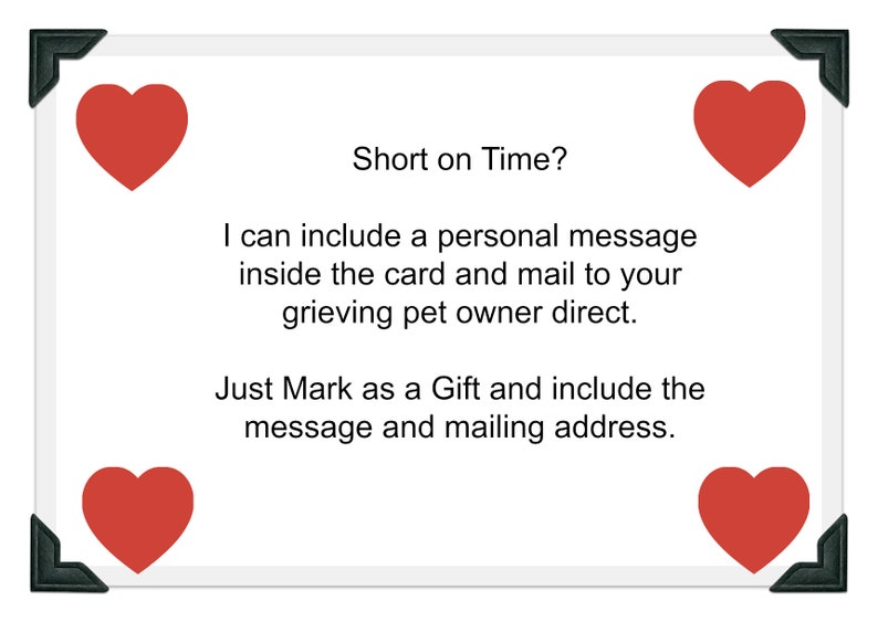Dog Sympathy Card Death of Dog Dog Loss Card