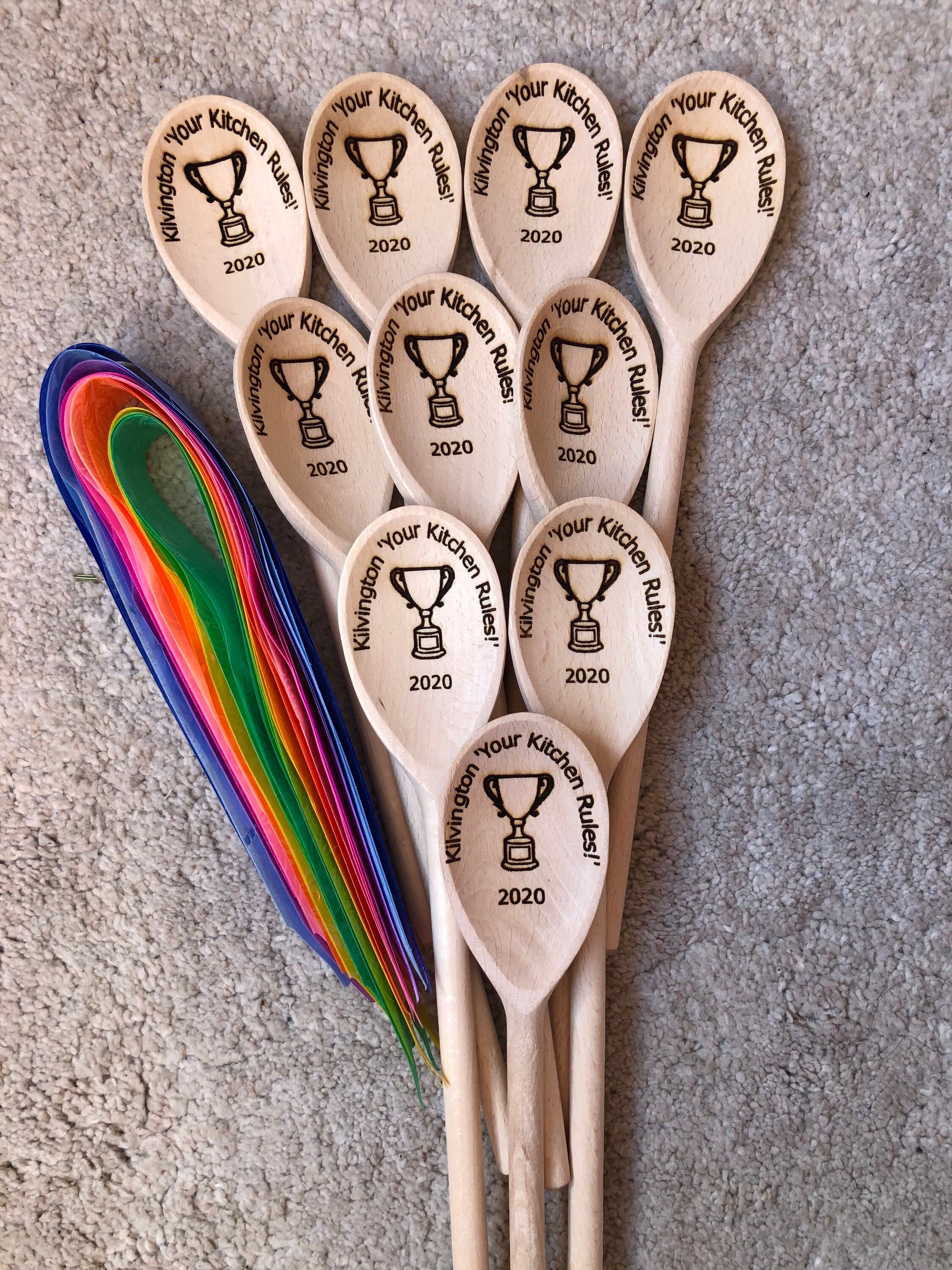 Trophy Spoon Personalised Engraved Wooden Spoon Winner Etsy UK