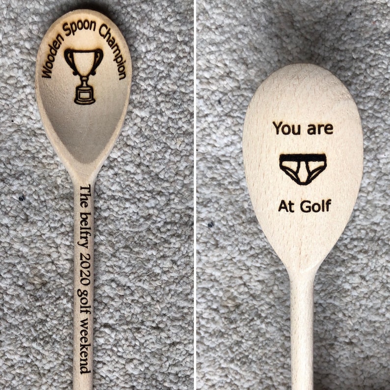 Trophy Spoon Personalised Engraved Wooden Spoon winner Etsy