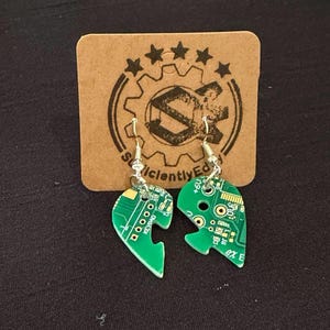 Upcycled Circuit Board Earrings: Geeky Computer Jewellery