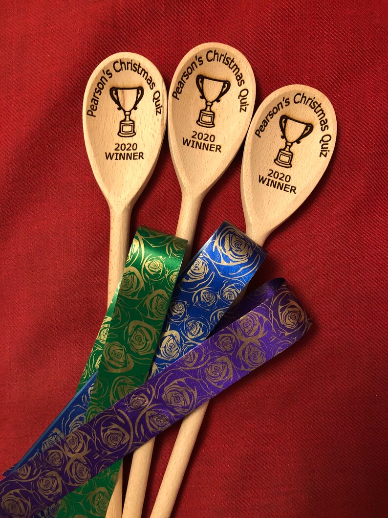 Trophy Spoon Personalised Engraved Wooden Spoon winner Etsy