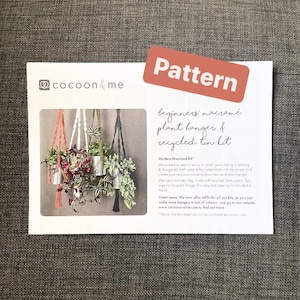 Beginners' Macrame Plant Hanger Pattern • Modern Macrame  • Hard Copy Pattern • DIY