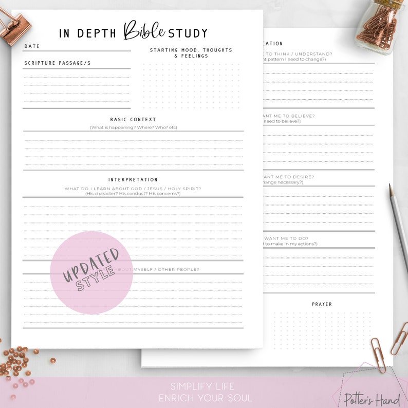 Christian Planner Inserts Devotional Journal Printable Etsy