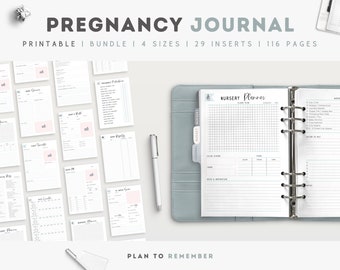 Pregnancy Journal Printable Bundle: Birth Plan & Tracker (Digital Download)