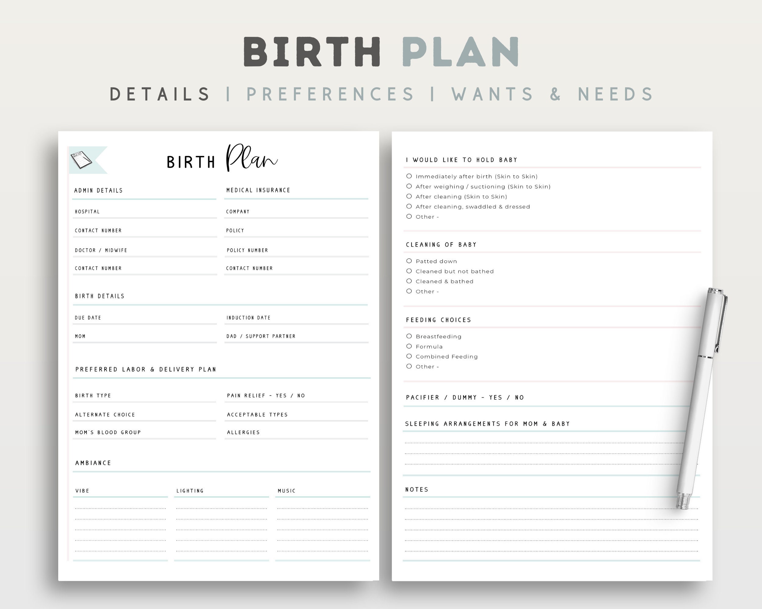 Pregnancy Journal Pregnancy Planner Printable Bundle - Etsy