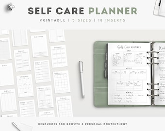 Self Care Planner | Wellness Journal | Anxiety Journal | Therapy Journal | Mood Tracker | Self Care Kit | Mental Health Journal