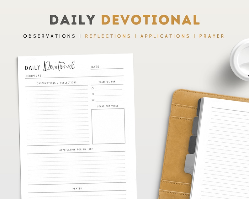Christian Faith Planner: Devotional Journal Printable (A4, A5, US ...