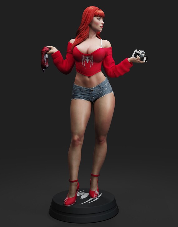 Mary Jane Watson v3 Spiderman MJ Marvel Avengers Resin Printed Statue (Unpainted)