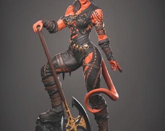 Karlach Cliffgate Baldur's Gate Resin Printed Statue (Unpainted)