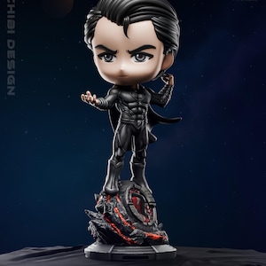 Superhero Super Man Chibi Resin Printed Statue Paintable
