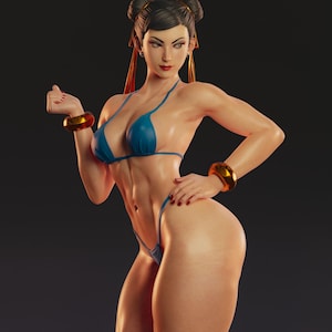 Chun-Li Streetfighter Capcom Resin Printed Statue Paintable