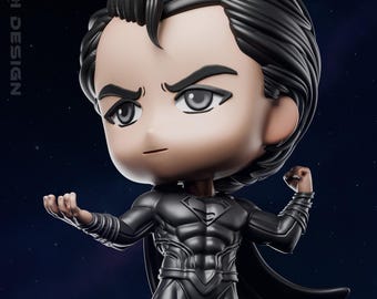Superhero Super Man Chibi Resin Printed Statue (Unpainted)