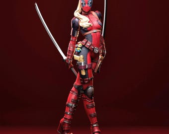Figurka Lady Deadpool z żywicy (niepomalowana)
