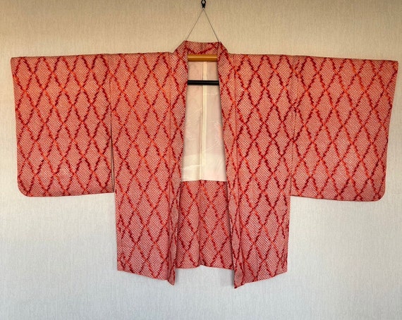 Vintage Japanese  kimono Jacket, Silk crepe Haori… - image 2