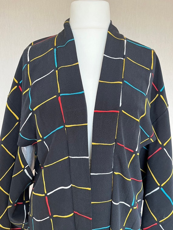 Vintage Japanese  kimono silk Jacket, Haori jacke… - image 8
