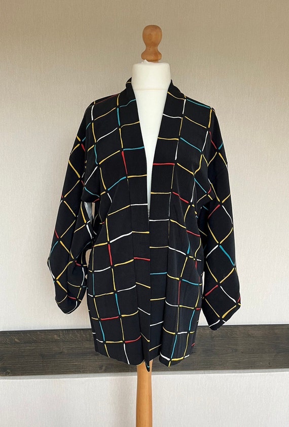 Vintage Japanese  kimono silk Jacket, Haori jacke… - image 3