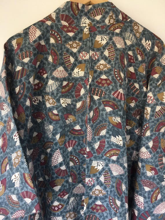 Vintage Japanese kimono Jacket, Silk crepe Haori,